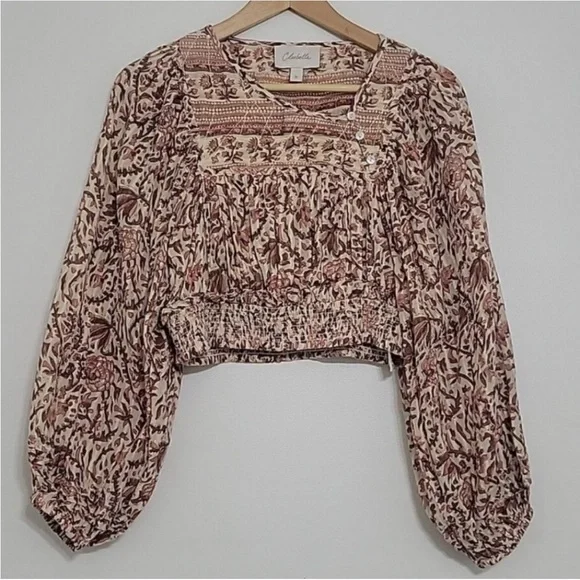 Cleobella Floral Smocked Crop Top - Picture 2 of 12